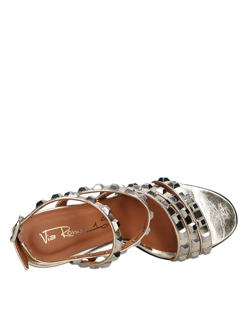 Sandali in pelle VIA ROMA 15 | 3732 LAM.PLATINO